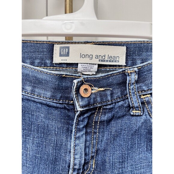 Gap Original Long & Lean Straight Leg Ankle Jeans Size 6 Blue Denim Mid Rise - Picture 2 of 4